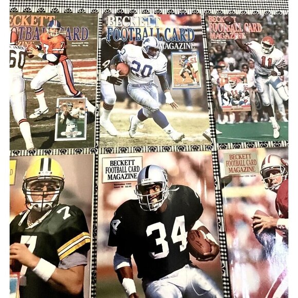 Lot of 13 Beckett Football Card Magazines 1990 & 1991 Bo Barry Joe Rice - Picture 6 of 7